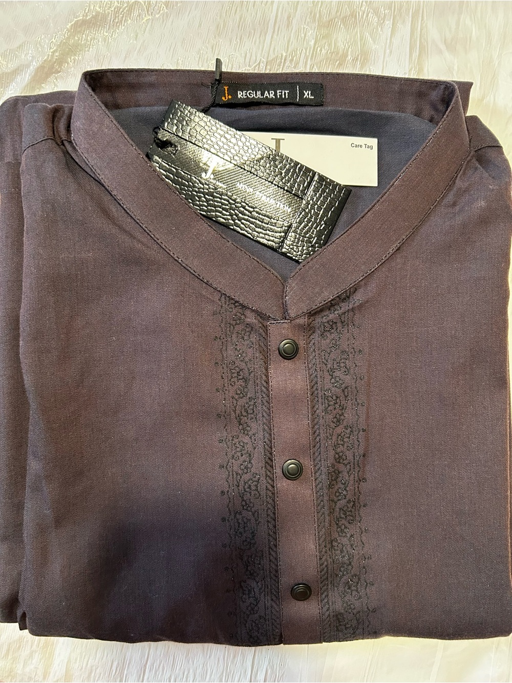 Pakistani Junaid Jamshed Kurta with Matching Shalwar for Men in Size XL